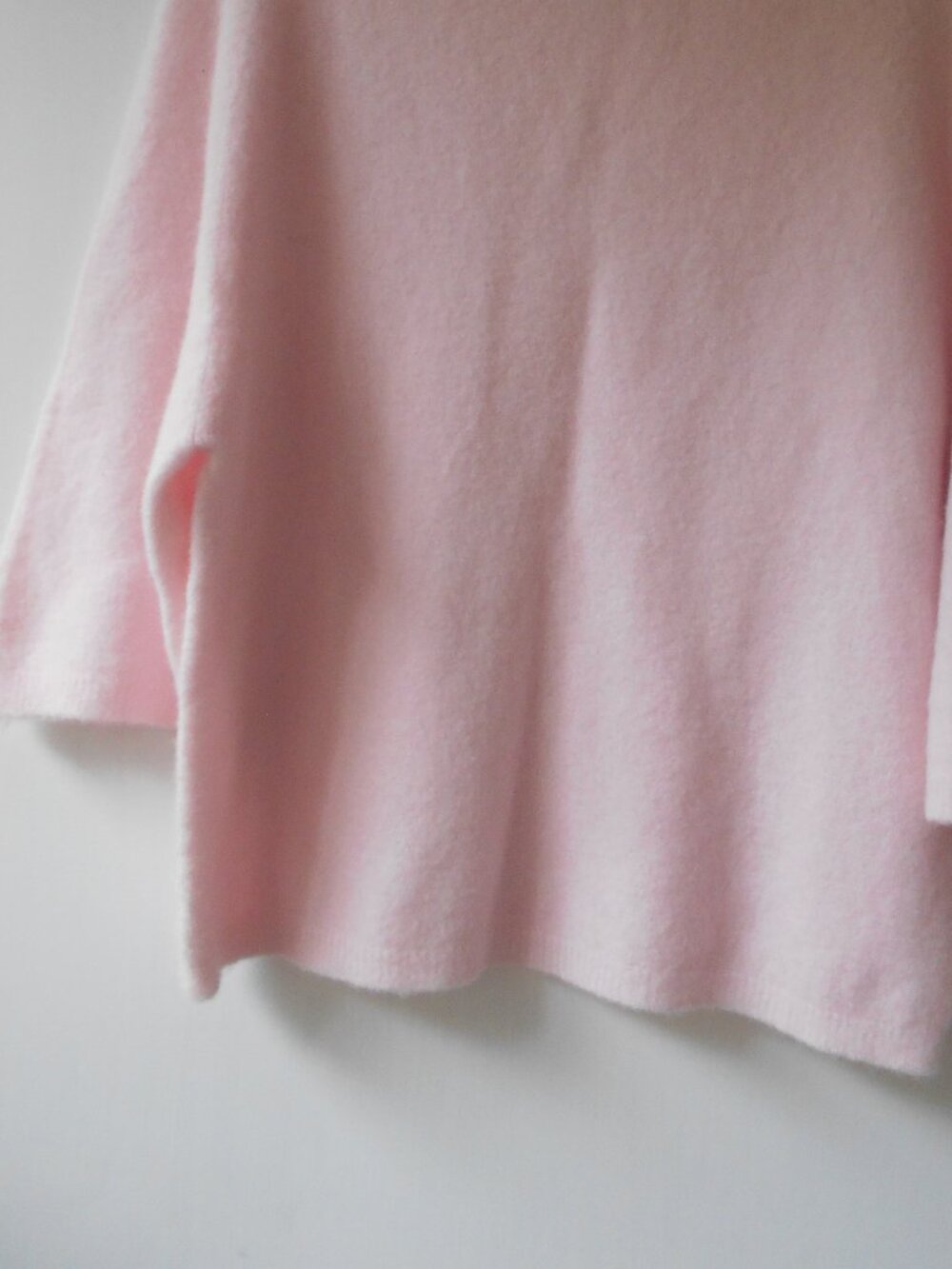 Bianco & Blu Sweater Women's Alpaca Wool Italy 3/4 Sleeve Pink, Size XL